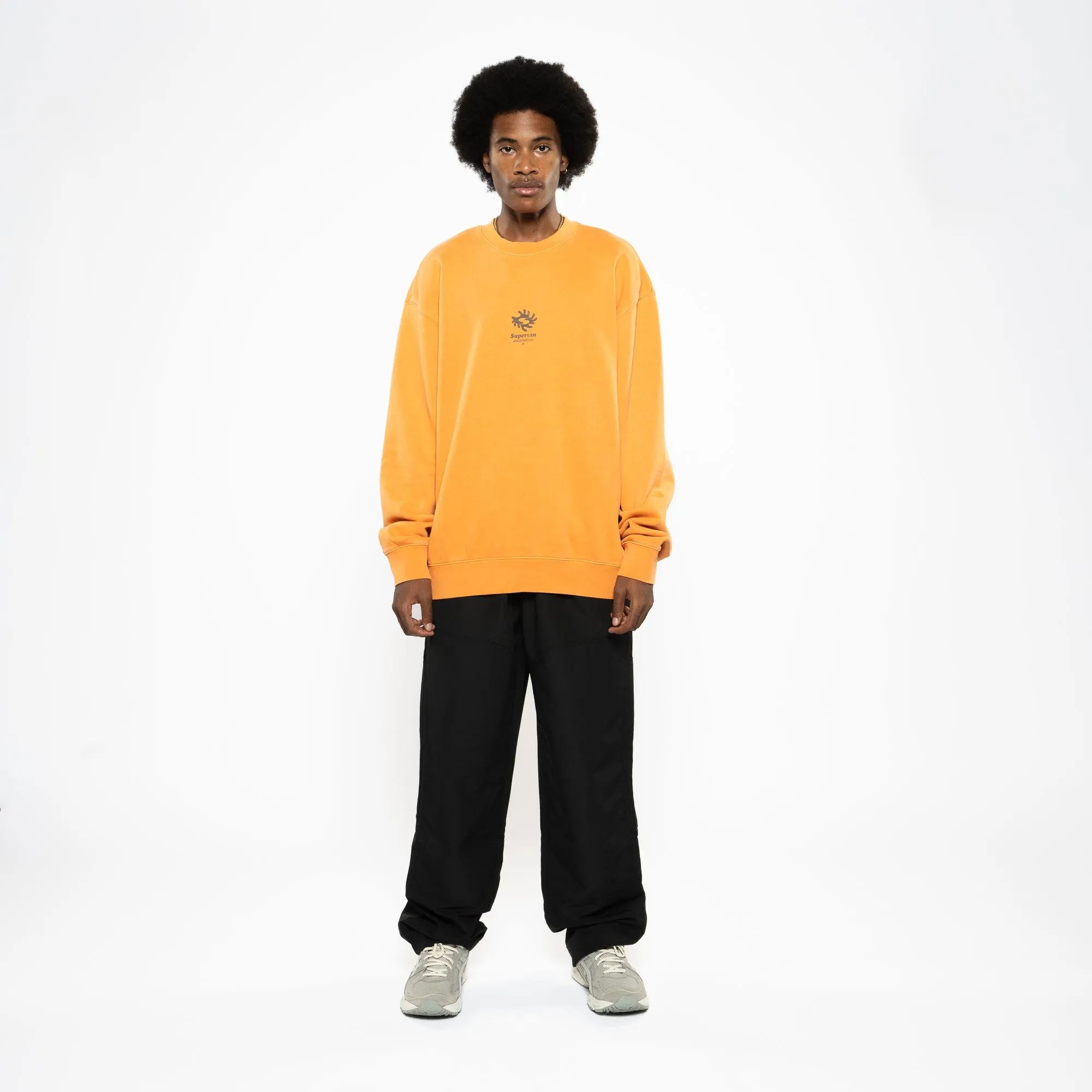 Supervsn Free Form Block Crewneck - Burnt Orange