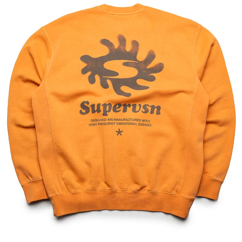 Supervsn Free Form Block Crewneck - Burnt Orange