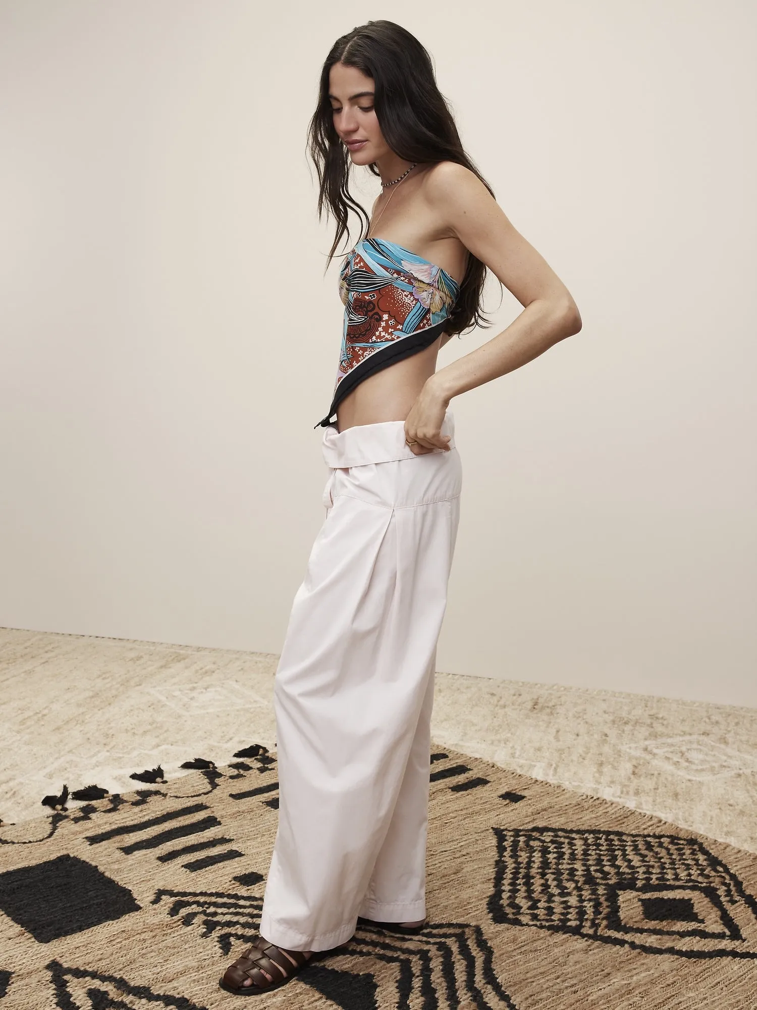 The White Lotus Twill Fisherman Pant Banana Republic
