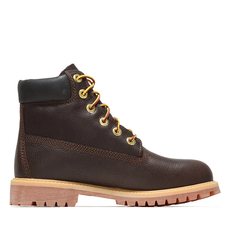 Timberland 6" Lace Up Waterproof Boot 'Espresso' (GS) - Dark Brown