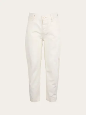 Wide fit pant - Star White Knowledge Cotton