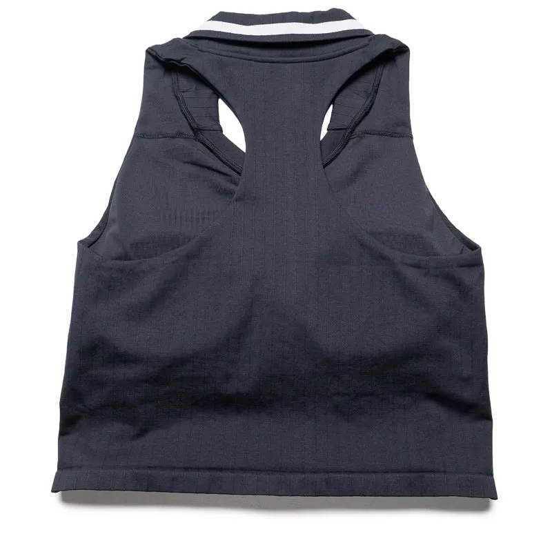 Women's FILA Challenger Seamless Polo Tank - Black/Gardenia