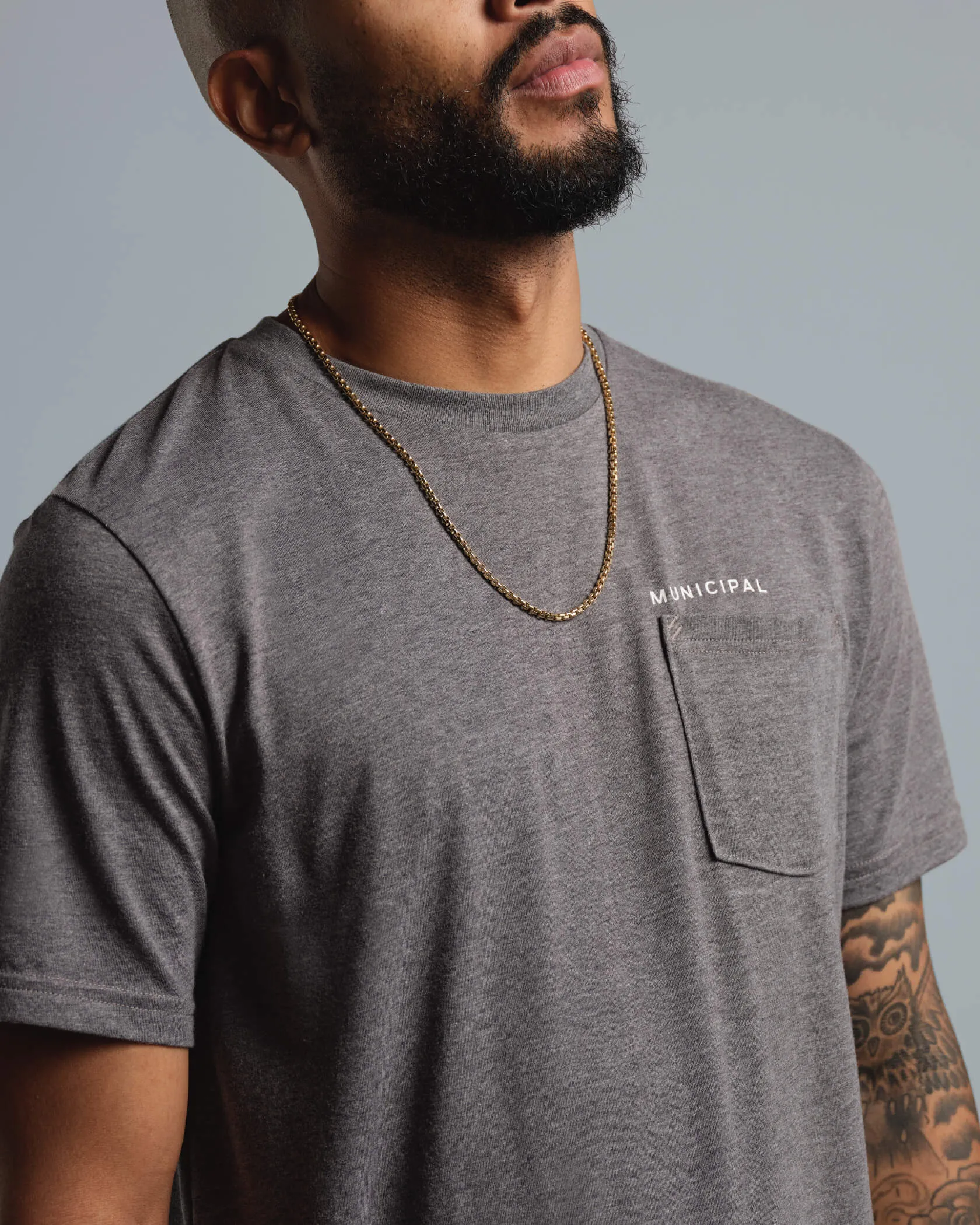 Wordmark SuperBlend Pocket T-Shirt Municipal
