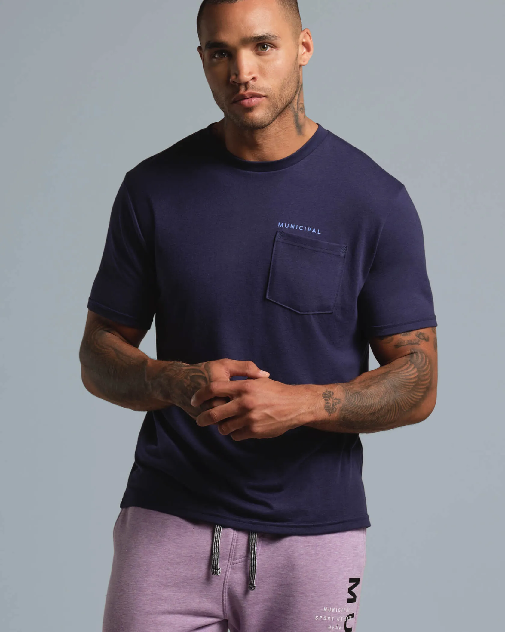 Wordmark SuperBlend Pocket T-Shirt Municipal