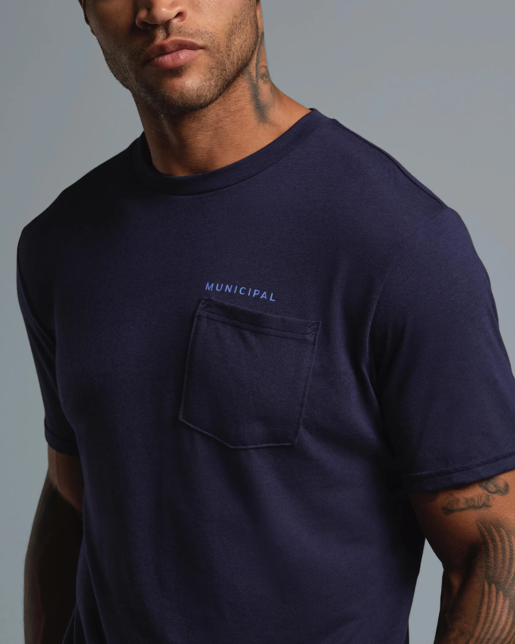 Wordmark SuperBlend Pocket T-Shirt Municipal